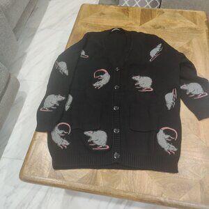 Foxblood rat embroidered sweater size XL/2x New